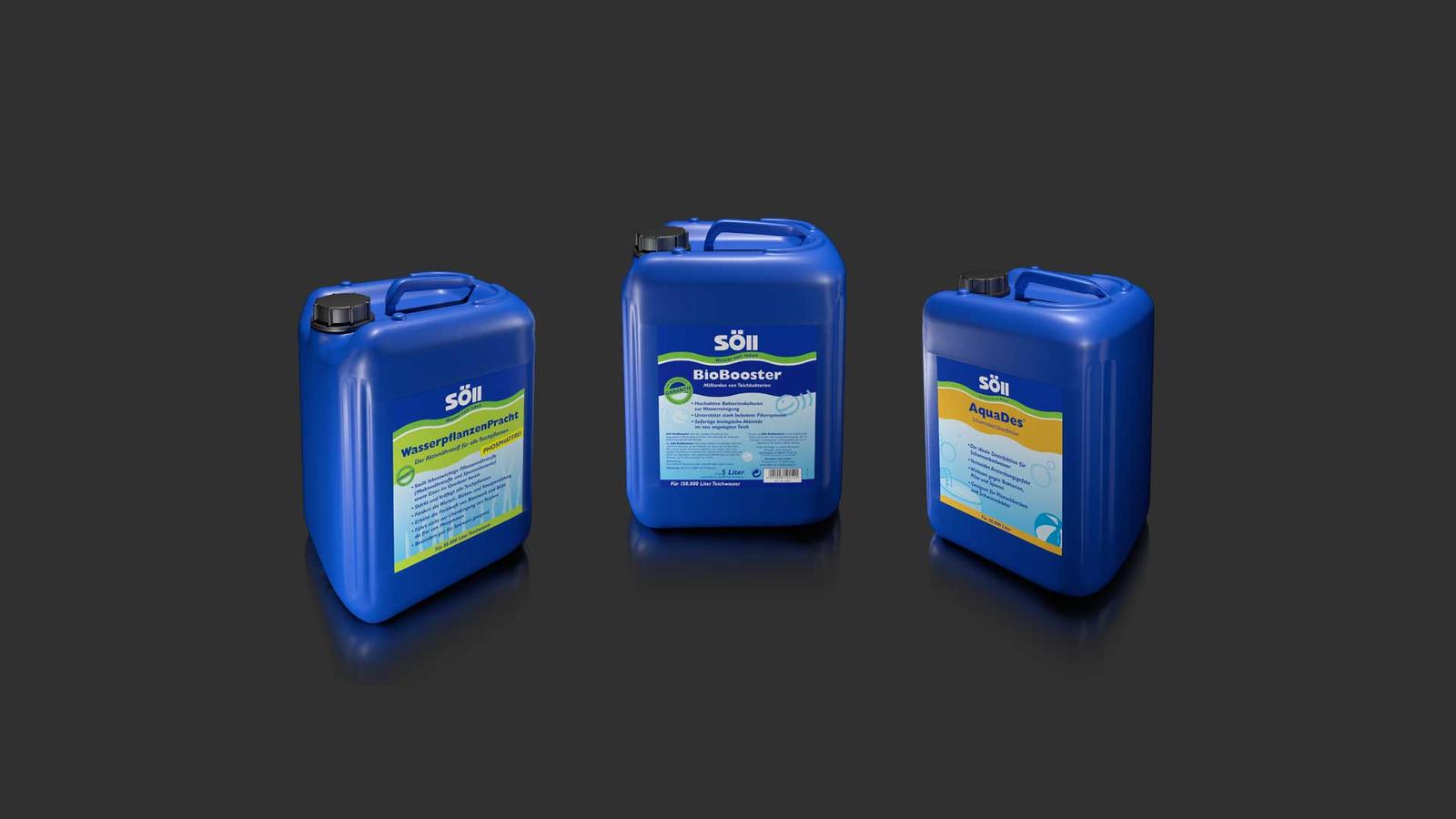 3D-Packshot eines Söll-Kanisters, Ansicht von oben