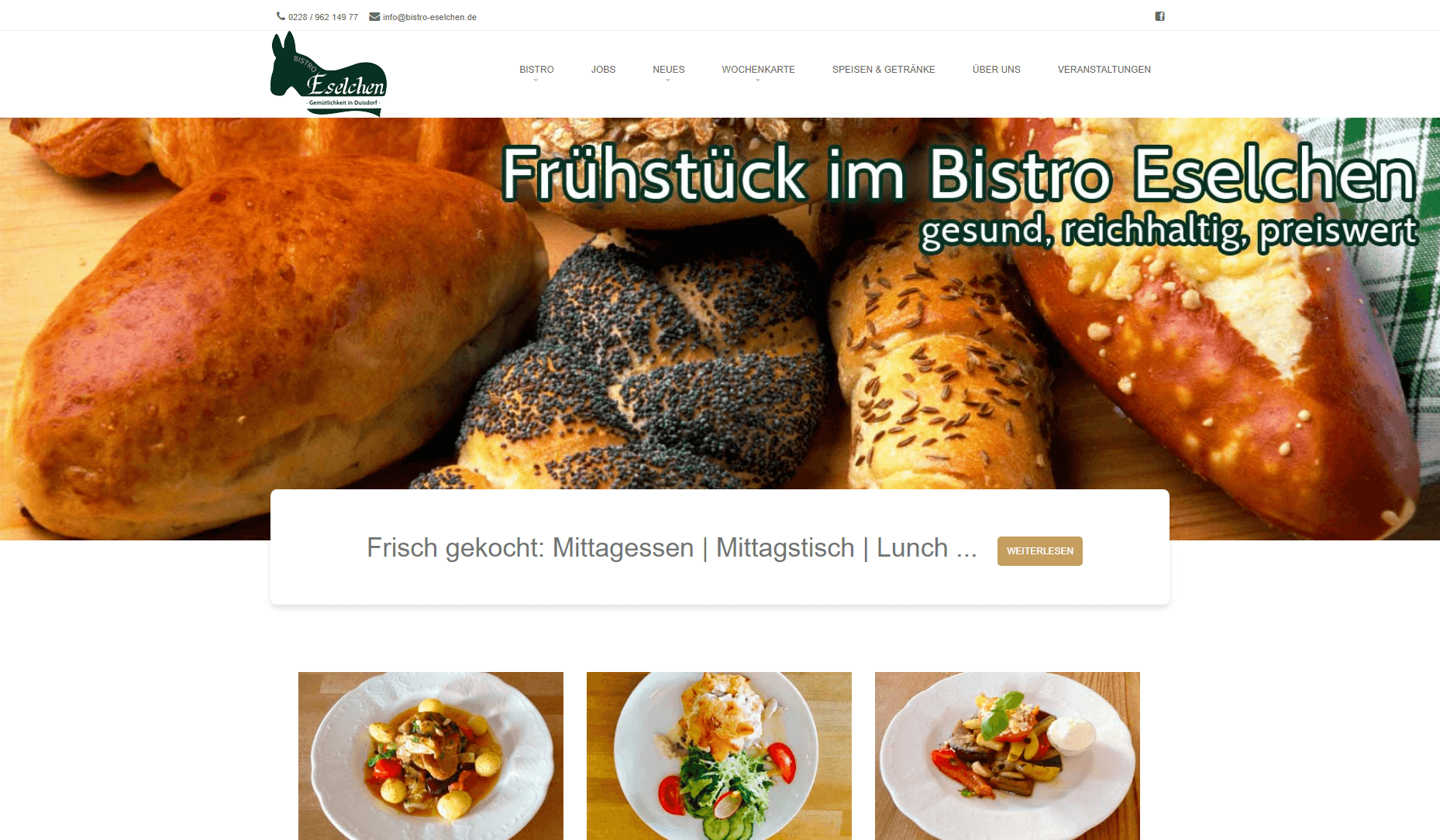 Website Gastronomie Bistro Eselchen